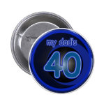 Pappa 40th födelsedag knappar med nål