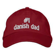 Pappa för danska #1 broderade baseball kepsar
