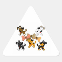 Pappa i hundfester triangle sticker