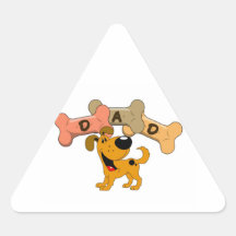 Pappa i hundfester triangle sticker
