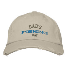 Pappa lycklig hatt för fiskebroderi