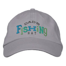 Pappa lycklig hatt för fiskebroderi