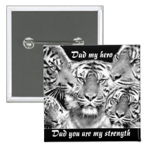 Pappa min hjälte, min strength_Button Pins