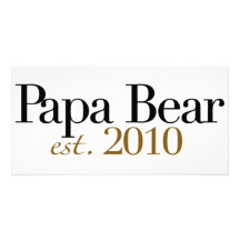 Pappabjörn Est 2010 Hälsningskort Med Foto