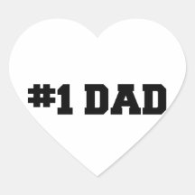 Pappan #1 | numrerar en pappa | den lyckliga fars  hjärtklistermärken