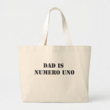 pappan är numerouno tote bags