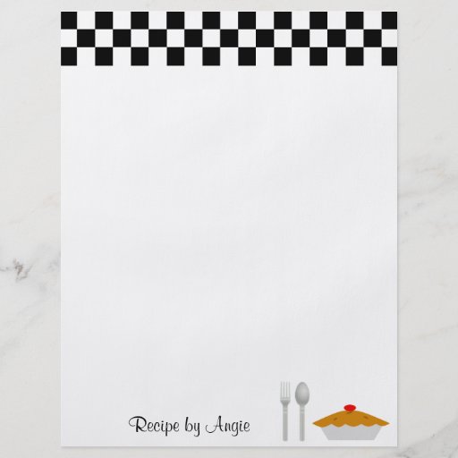 Papper för schackbrädepajrecept flygblad designs