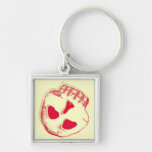 papper keychain för skalle 3D (rosor) Nyckel Ringar