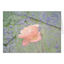 Papper lavendelblommigt kort