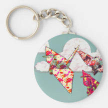 Papper sträcker på halsen Keychain Nyckelringar