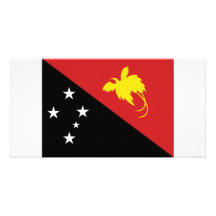 Papua Nya Guinea medborgareflagga Skräddarsydda Fotokort