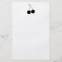 Para av körsbär. Svart och White. Full Färg Flygblad
