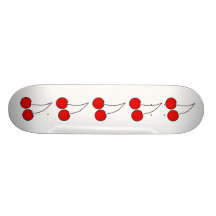 Para av röda körsbär. Svärta översikten Skateboard Deck