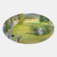 Paradis i sverigen 1910 ovalformat klistermärke