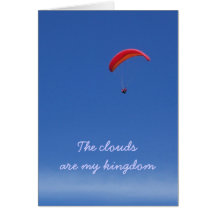 Paraglider ovanför molnen kort