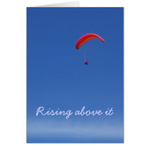 Paragliderhälsning med citationstecken hälsnings kort