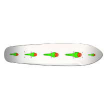Parakitertecknad. Fågel på en perch. Skateboards