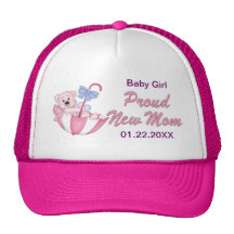 Paraplynallen - ny mamma av flickan - skräddarsy trucker kepsar