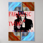 Parasitic tvilling- (affischen) anonymt/blått/oran