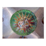 Parc Guell grön mosaik Vykort