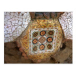 Parc Guell gul mosaik Vykort