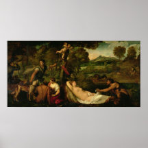 Pardo Venus eller Jupiter och Antiope Affisch