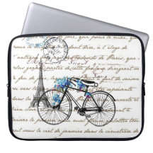 Paris cykelForgetmenot laptop sleeve Datorskydd