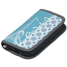 Paris Eiffel torn, baby blue polka dots Organizers