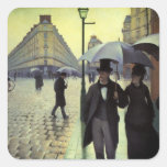 Paris gata, regnig dag av Gustave Caillebotte Klistermärken
