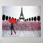 Parisian flicka affisch