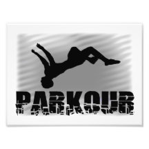 Parkour gymnast fotontryck