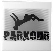 Parkour gymnast keramiska plattor