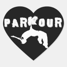 Parkour idrottsman klistermärken