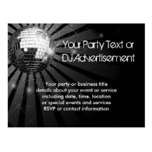 Party för boll för silvergnistradisko vykort