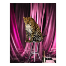 Party för händelse för damnattklubbLeopard Individuella Inbjudningskort