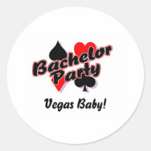 Party för Vegas babyungkarl Klistermärke