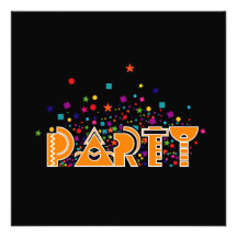 Party party anpassade tillkännagivande
