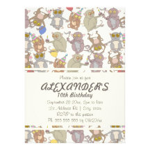 Party Tarsiers, anpassade 5.5x7.5 Personliga Tillkännagivanden