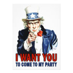 Partyinbjudan: VintageUncle Sam