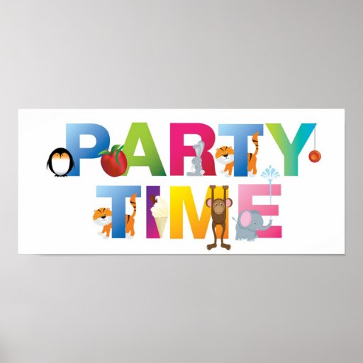partytidför barn affischer