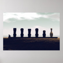 Pascua som bowlar den Rapa Nui affischen
