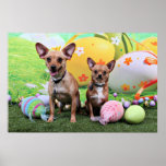 Påsk - Chipin Rockwell - Chihuahua Rambo - Mahne Affischer