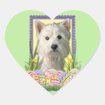 Påskäggkakor - västra höglands- Terrier Klistermärken
