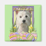 Påskäggkakor - västra höglands- Terrier Kylskåps Magneter