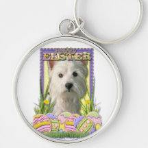 Påskäggkakor - västra höglands- Terrier Nyckelringar