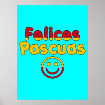 Påskgåvor för spanska högtalare Felices Pascuas Affisch