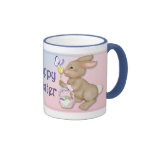 Påskhare och fjäril kaffe mugg