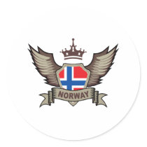 Påskyndar Norge Rund Klistermärke
