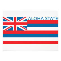 Påstå av den Hawaii flagga Personliga Inbjudningskort