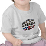Påstå av Georgia och USA flaggatext T Shirt